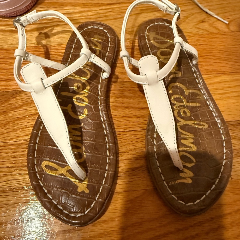 Sam Edelman Cream and Brown Sandals